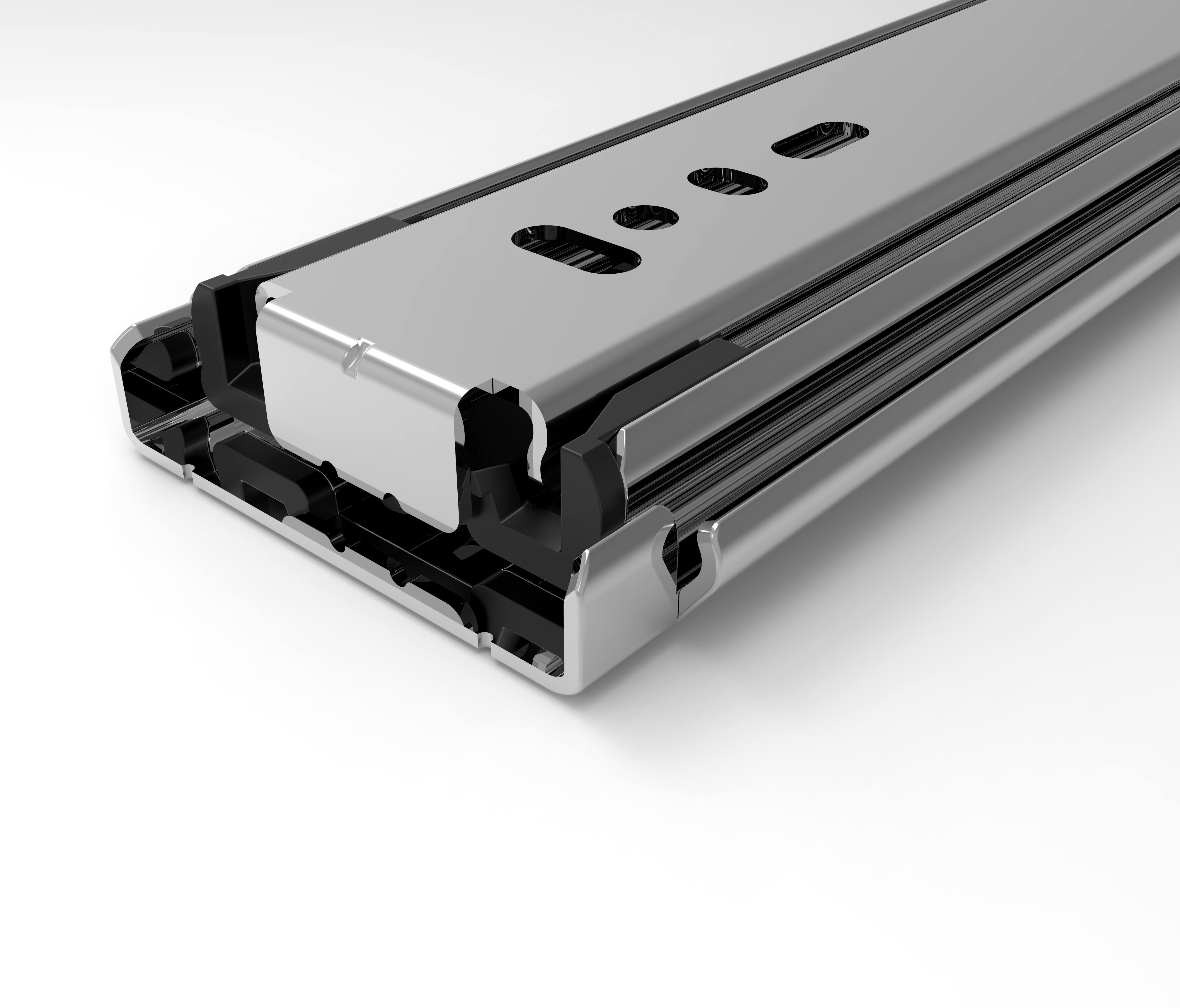 抽屉导轨结构3D图纸 Solidworks设计 附STEP