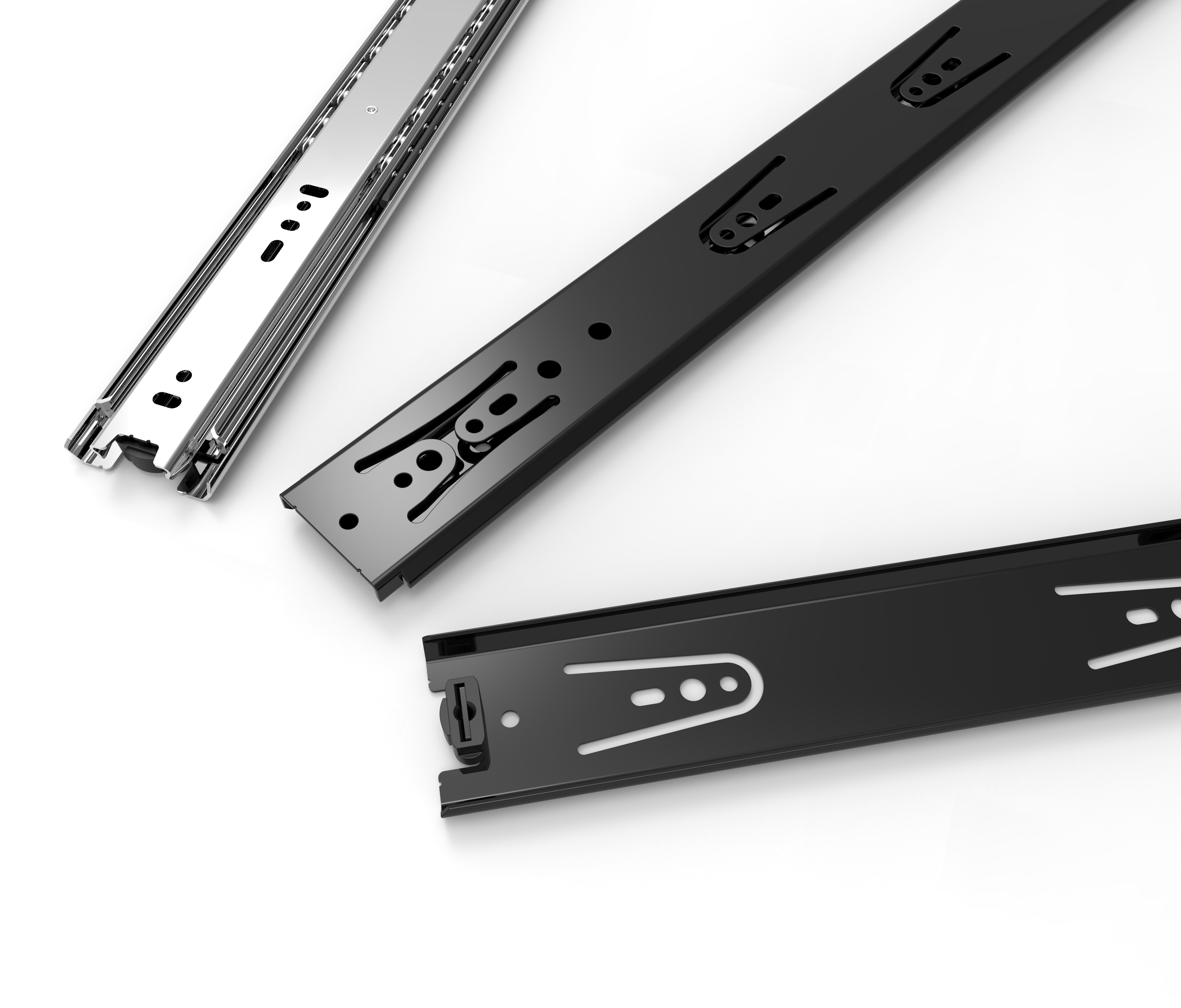 抽屉导轨结构3D图纸 Solidworks设计 附STEP