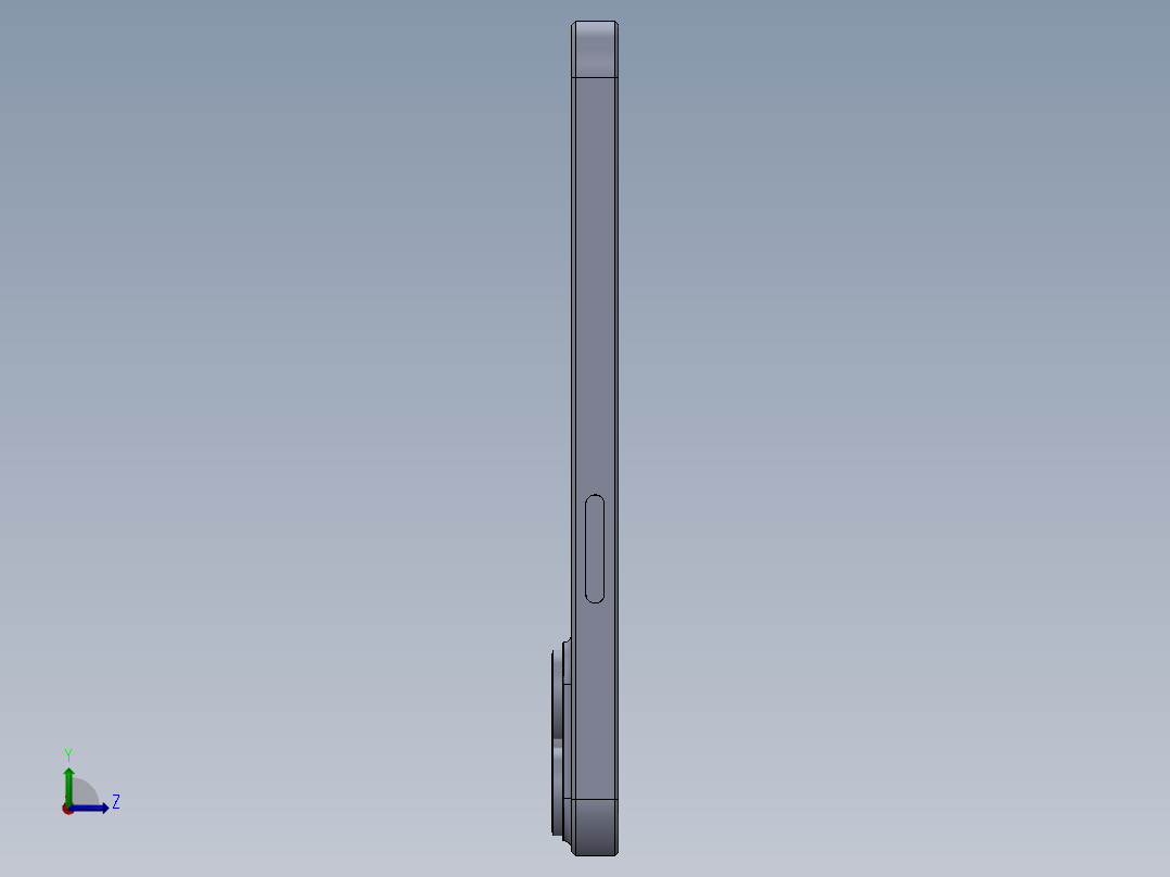 iPhone 13 Pro苹果手机3D数模图纸 Solidworks设计左视图