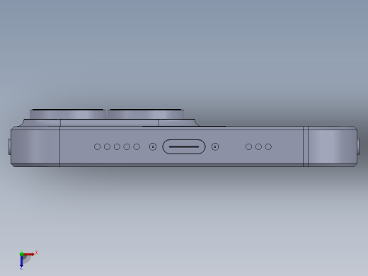 iPhone 13 Pro苹果手机3D数模图纸 Solidworks设计俯视缩略图