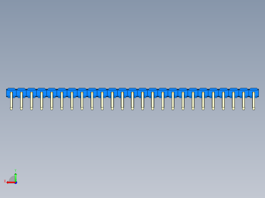彩色公排针 100mil 2.54mm 系列-DS1022_blue_1x25p_100mil_TypeD_rev1.0后视缩略图
