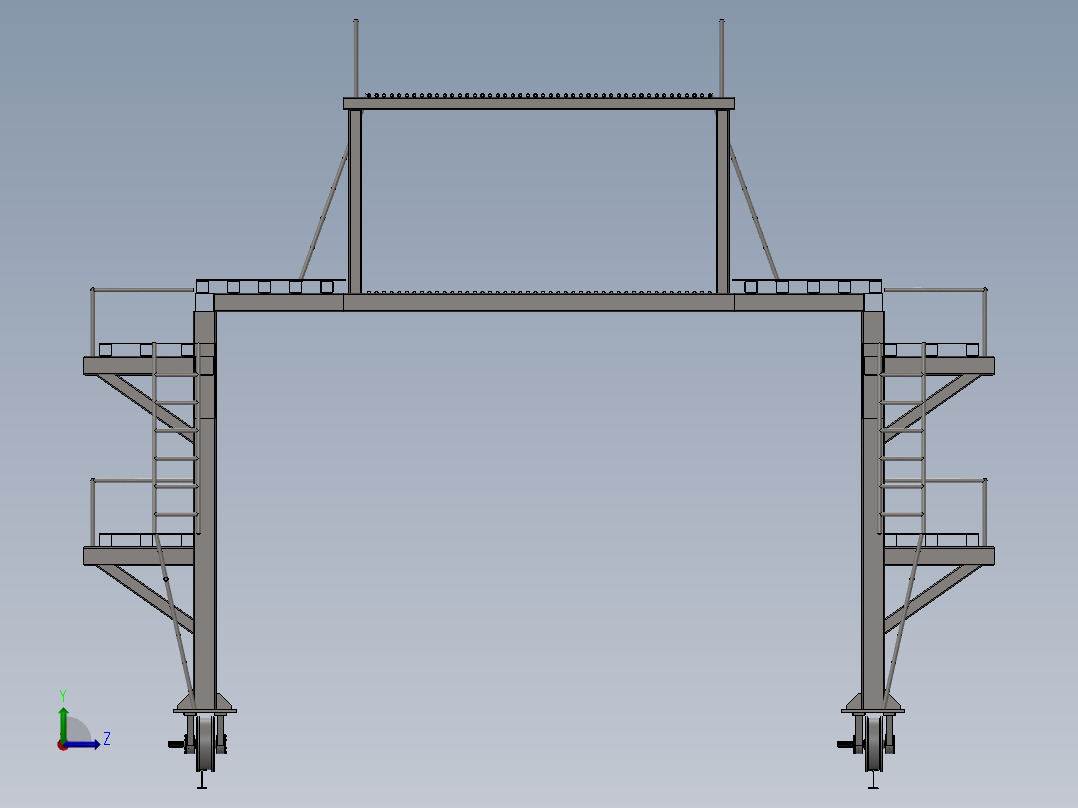 移动工作平台左视图