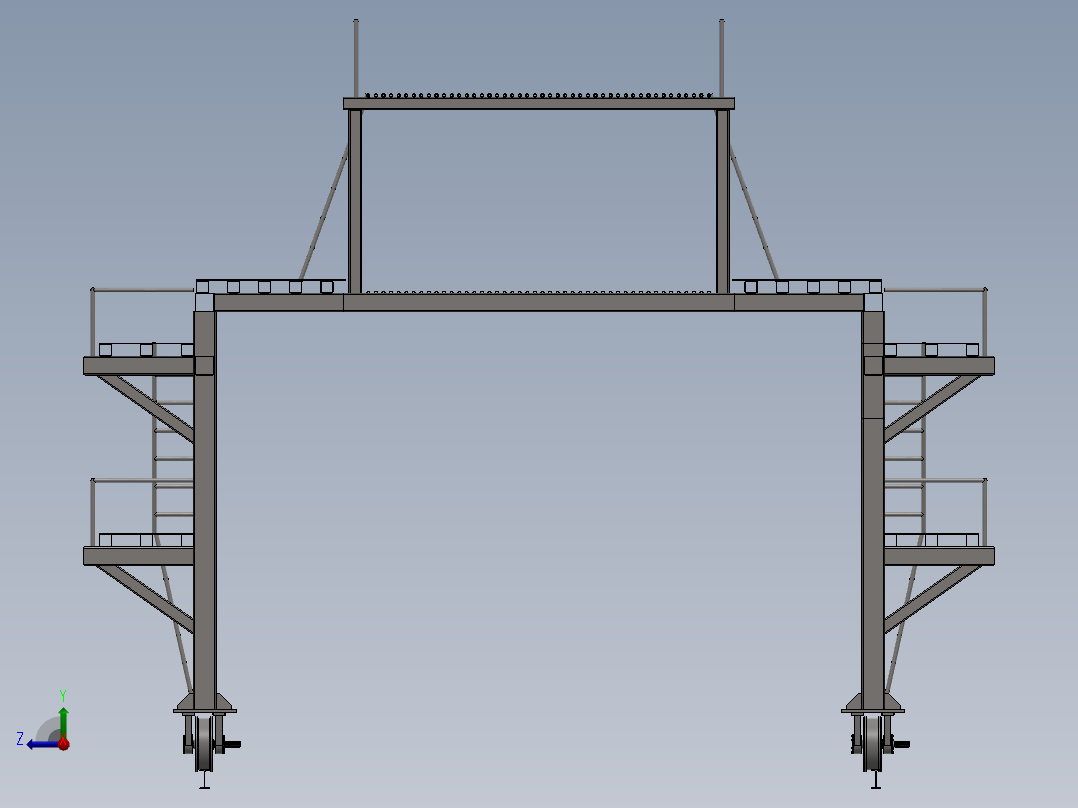移动工作平台右视图