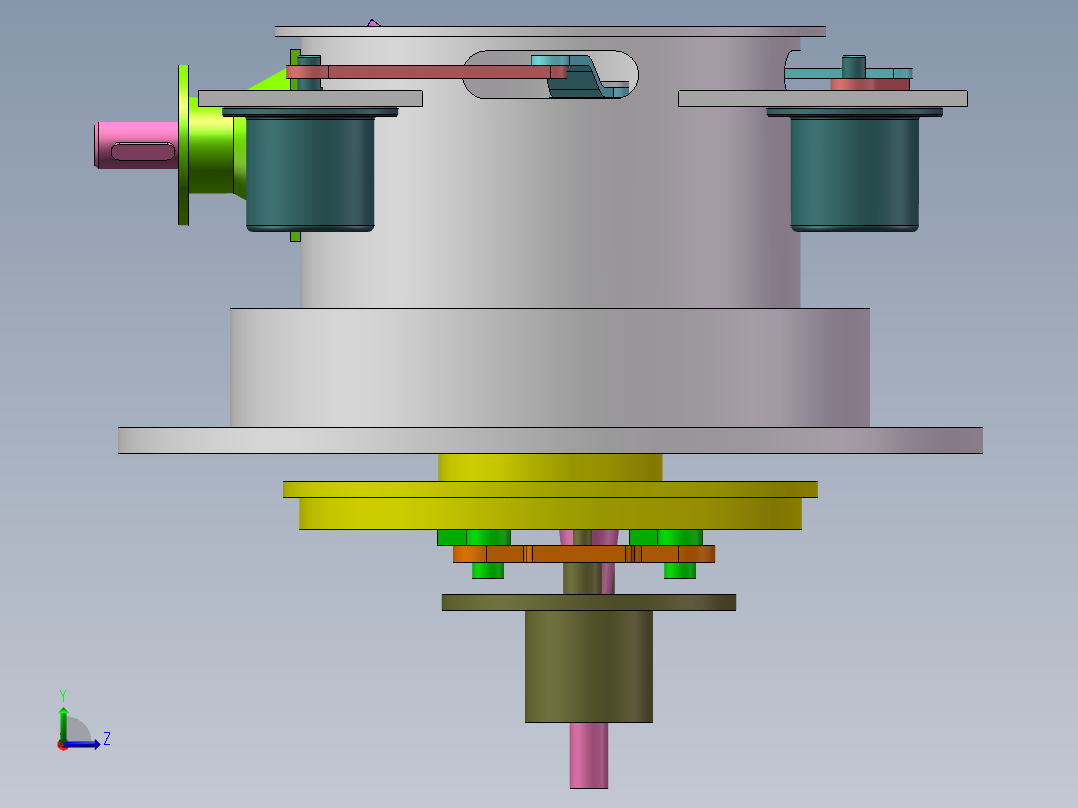 位置可调圆盘输出左视图