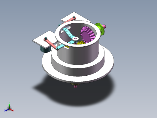 位置可调圆盘输出正等轴测缩略图