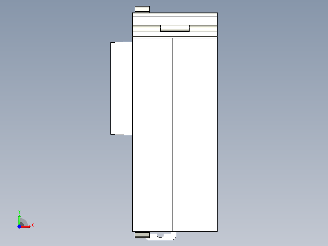 基恩士KV-AD40G_kc图纸模型前视图