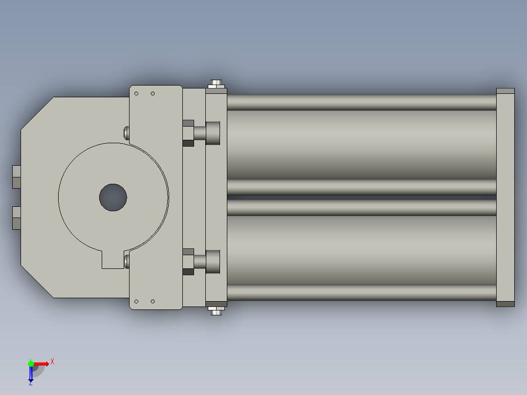 旋转气爪PRC60H-180俯视图