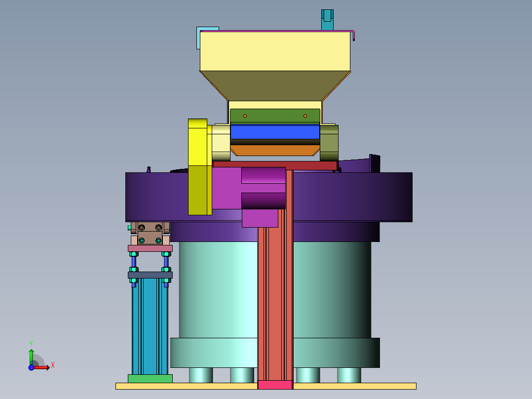 带料仓式振动盘上料机前视图