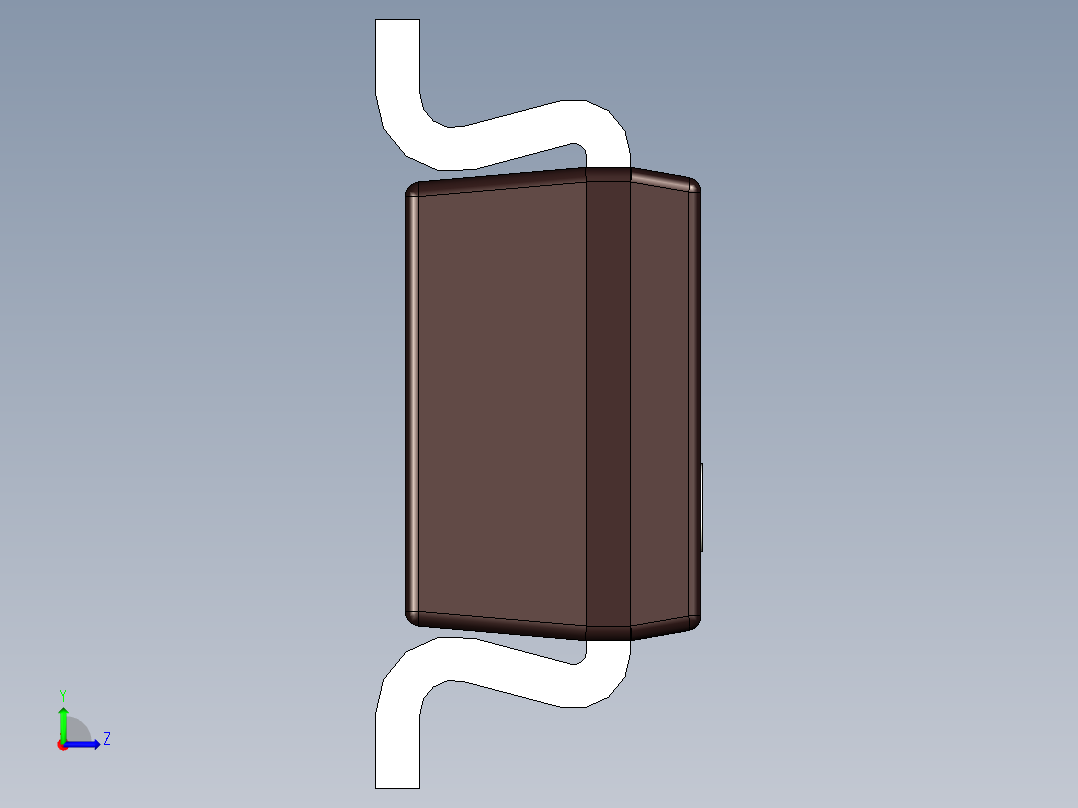 电子元件的SC-74封装。具有3、4、5和6引脚覆盖区的不同实施例左视图