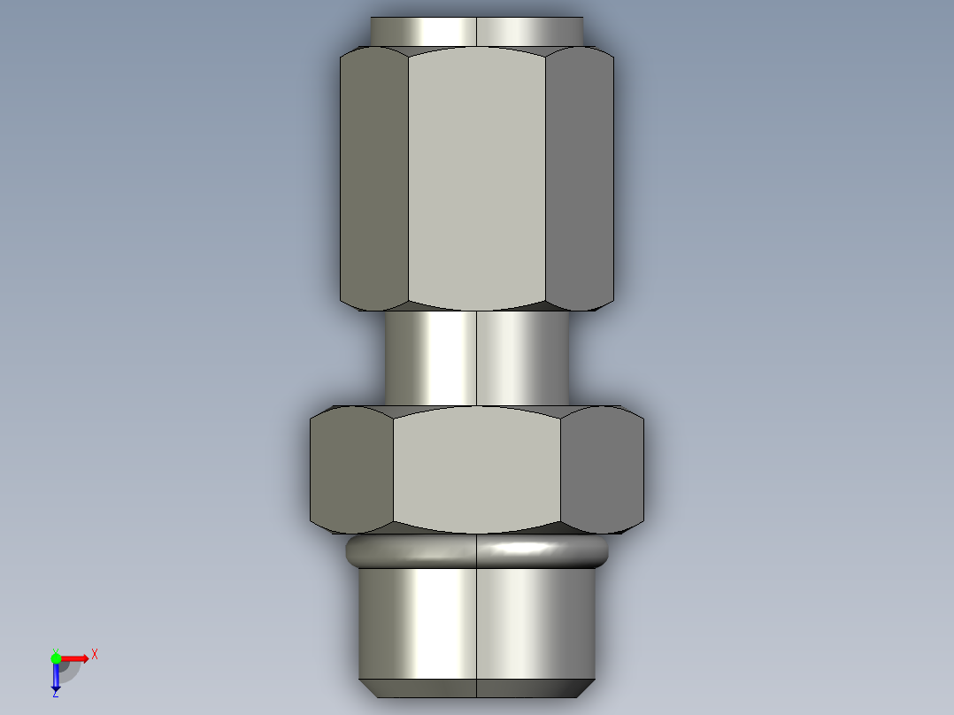 卡套式工业通用硬管接头4-6_f5bu-s俯视图