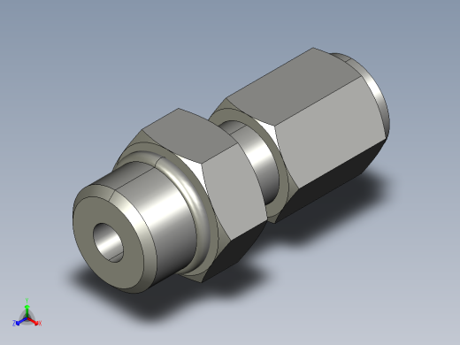 卡套式工业通用硬管接头4-6_f5bu-s正等轴测缩略图