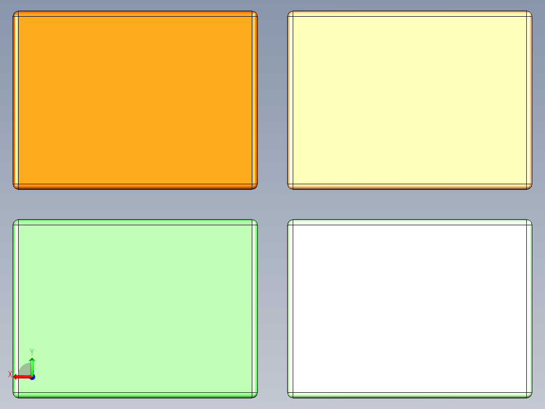 ISO 1161 角铸件后视图