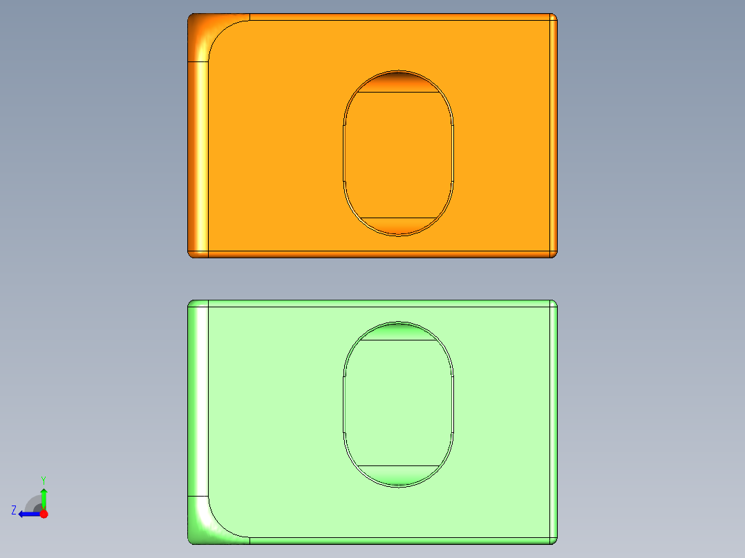 ISO 1161 角铸件右视图