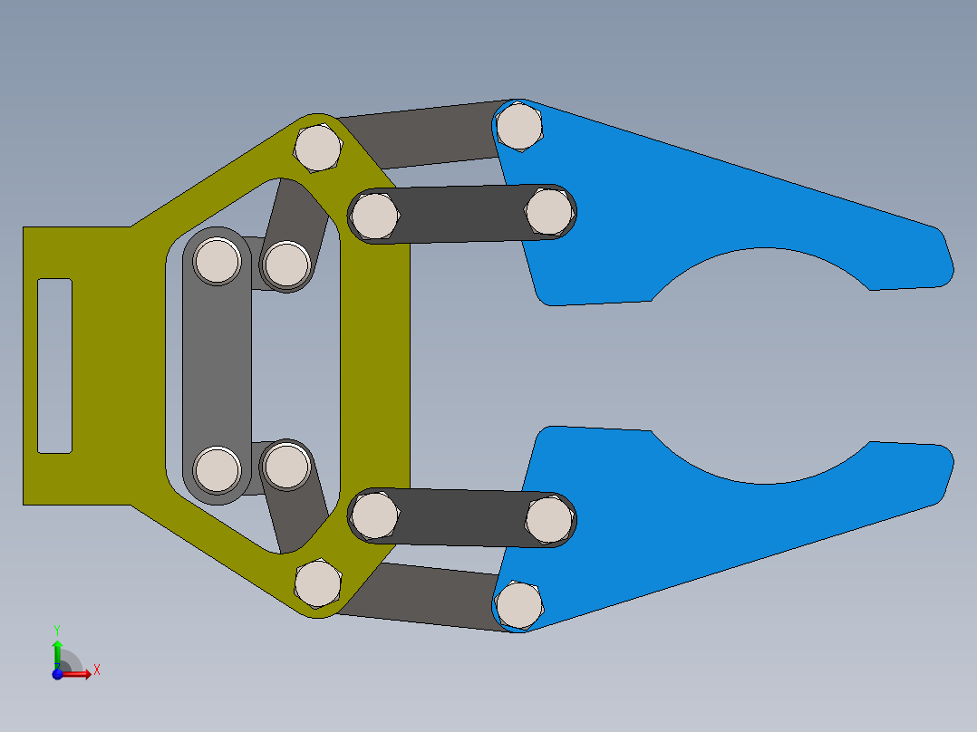 13英寸开口的夹子设计前视图