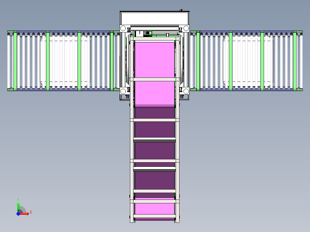大周转箱翻转倒料机sw18可编辑前视图