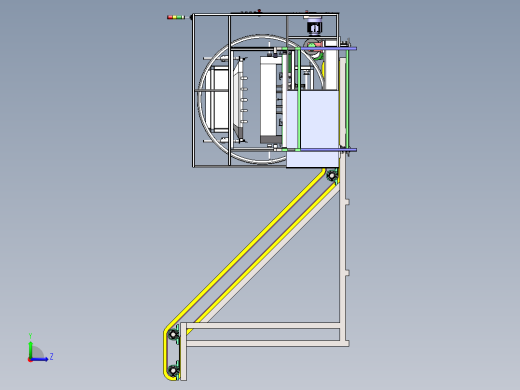 大周转箱翻转倒料机sw18可编辑左视缩略图