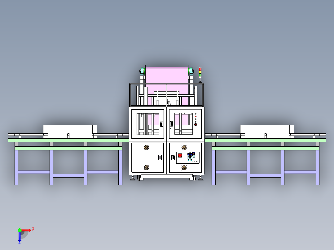 大周转箱翻转倒料机sw18可编辑俯视图