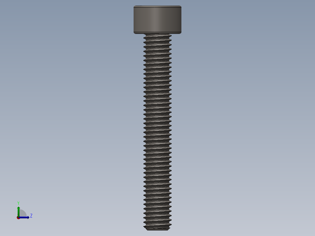 Screw_DIN_912_M5x35F_A2.SLDPRT公制内六角螺钉左视图