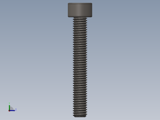 Screw_DIN_912_M5x35F_A2.SLDPRT公制内六角螺钉左视缩略图