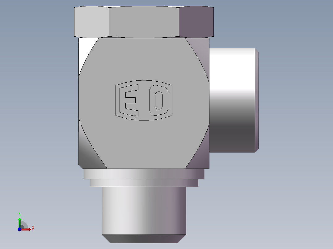 高压铰接式90度接头、1CI-26-B08前视图