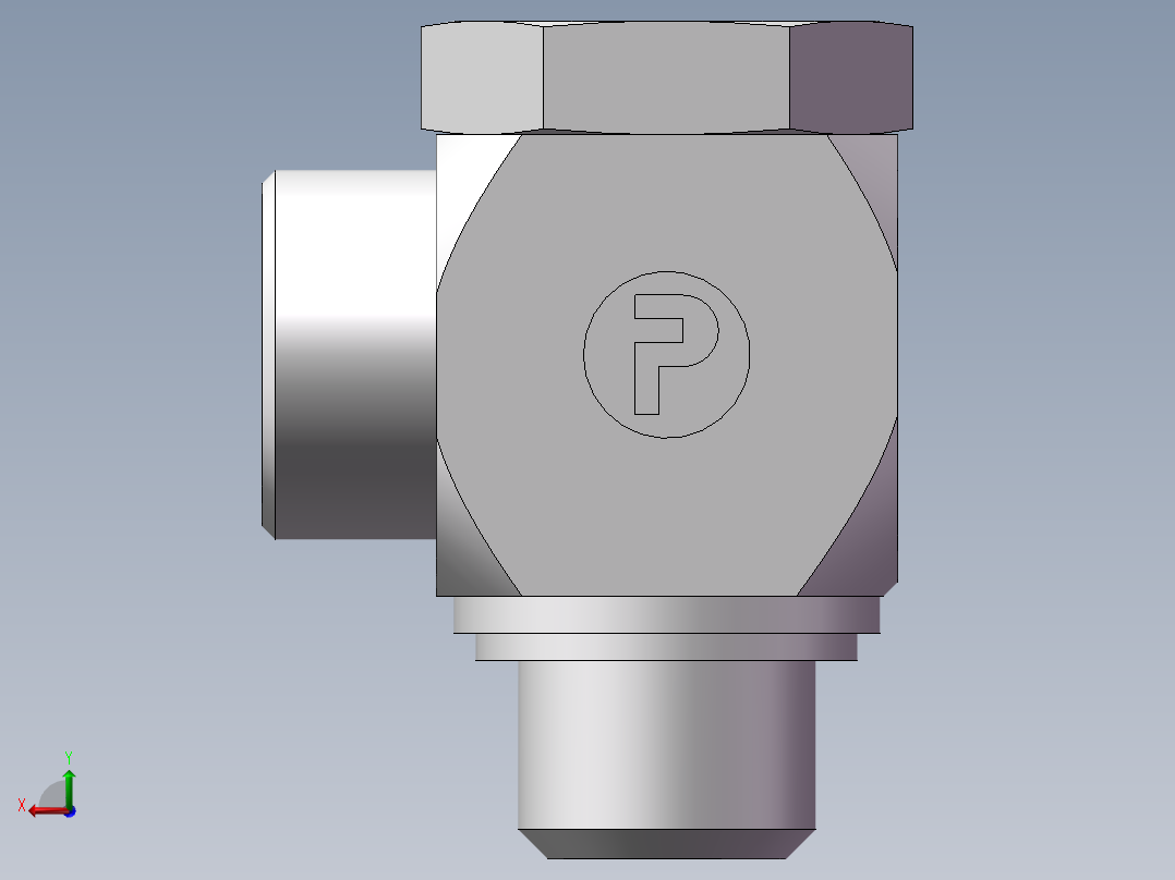 高压铰接式90度接头、1CI-26-B08后视图