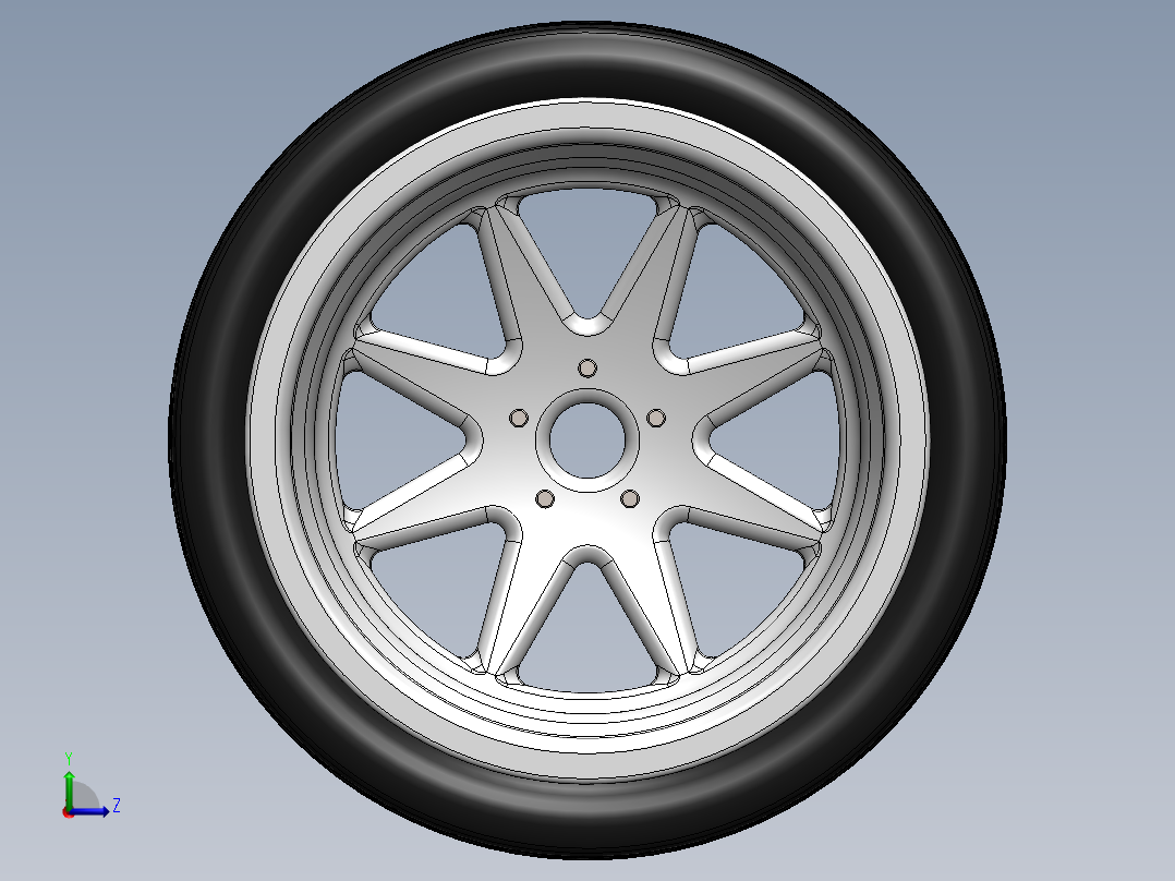 轮毂、轮胎(21)左视图