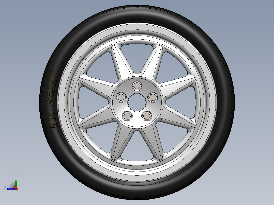轮毂、轮胎(21)右视图