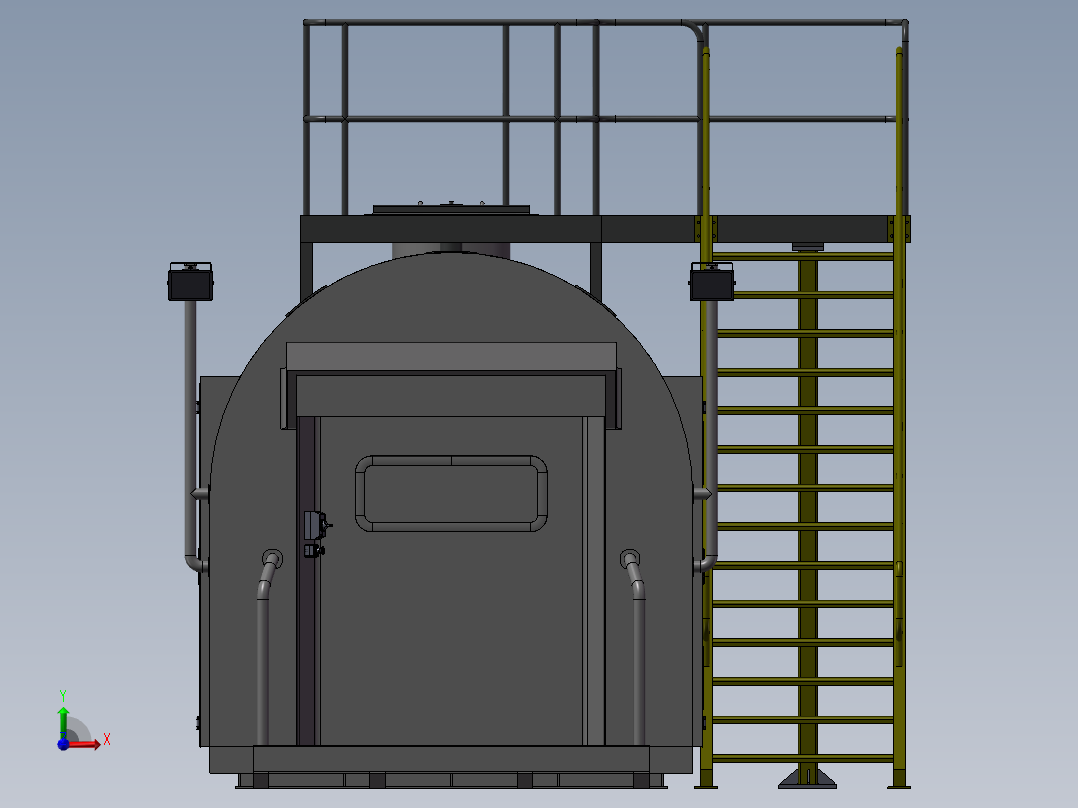 压力容积、30立方米储油罐前视图