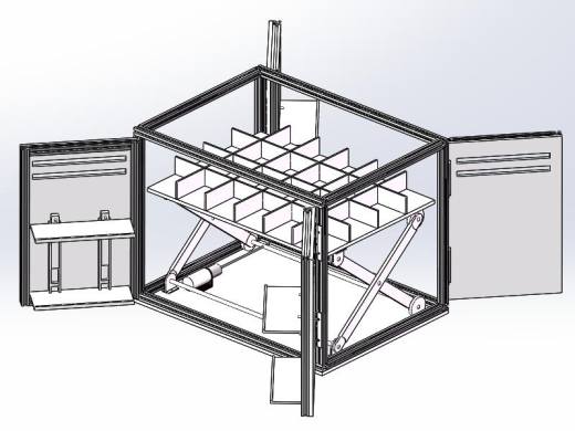 货架、可升降式多层箱体物流小车缩略图