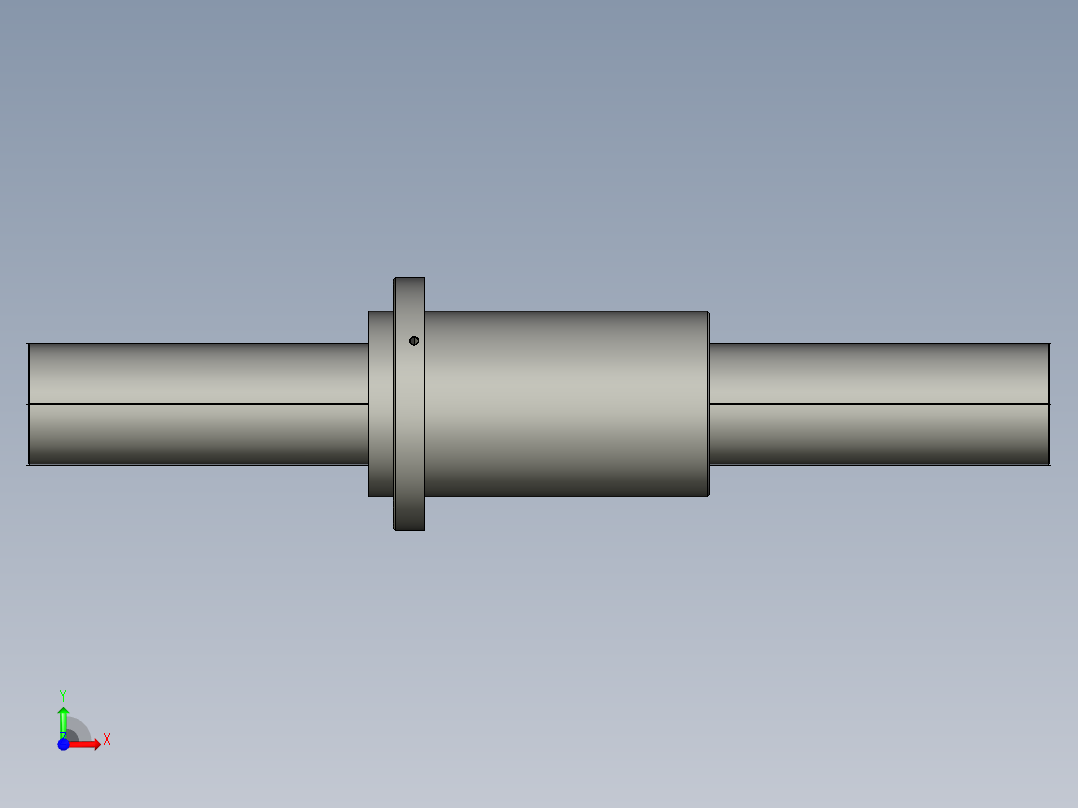 JF12532-8滚珠丝杆3D模型前视图