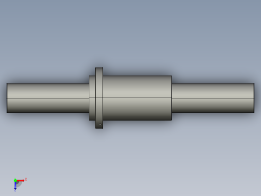 JF12532-8滚珠丝杆3D模型俯视缩略图