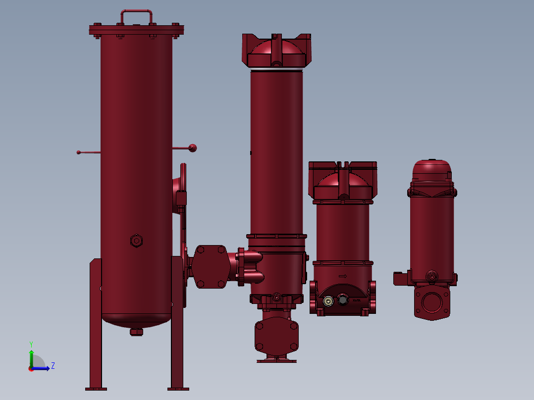 4款HYDAC-液压过滤器模型左视图