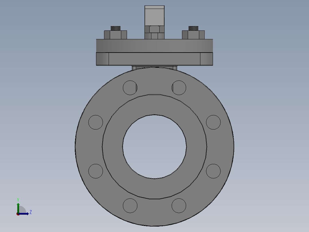 [DN80]球阀左视图