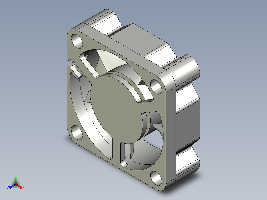 风扇30x10正等轴测图