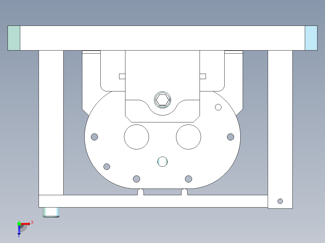 钻夹具(1)俯视图