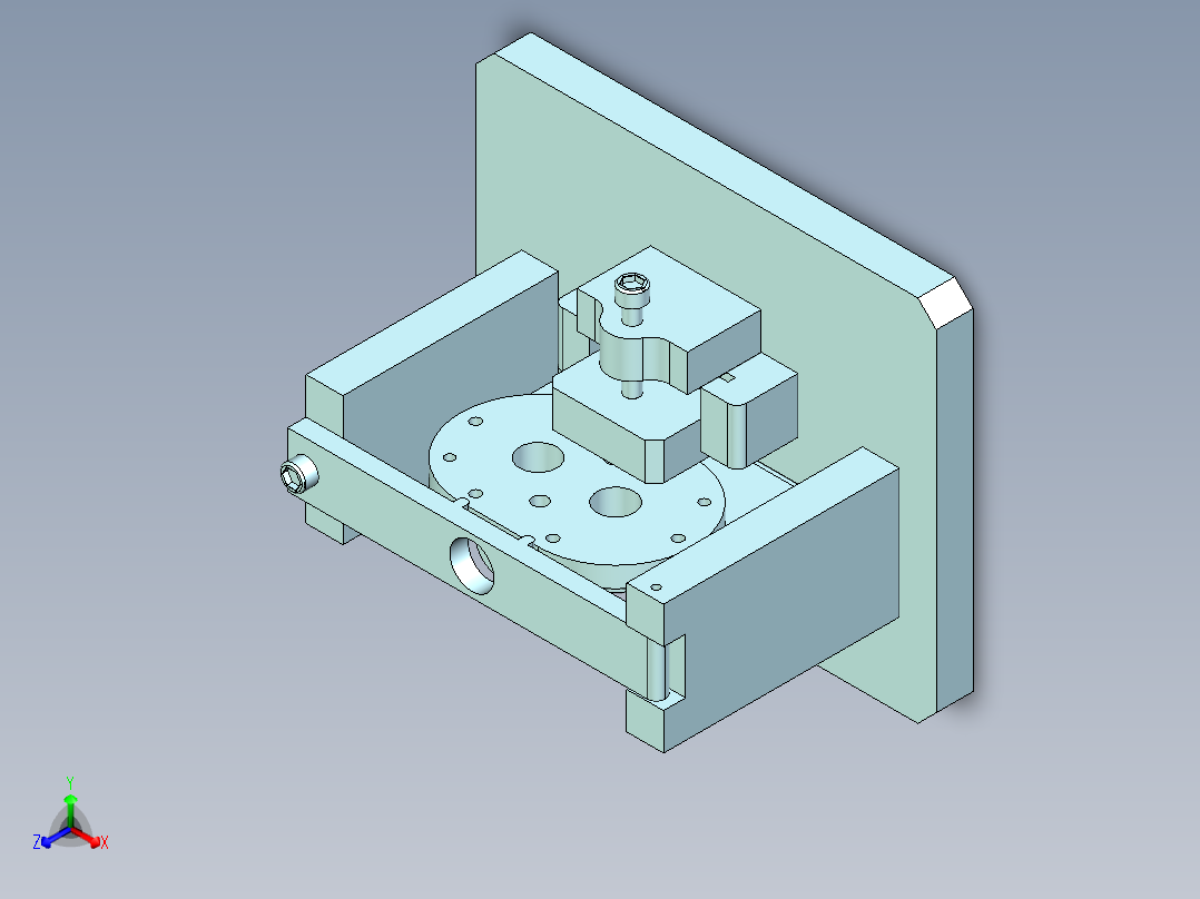 钻夹具(1)正等轴测图