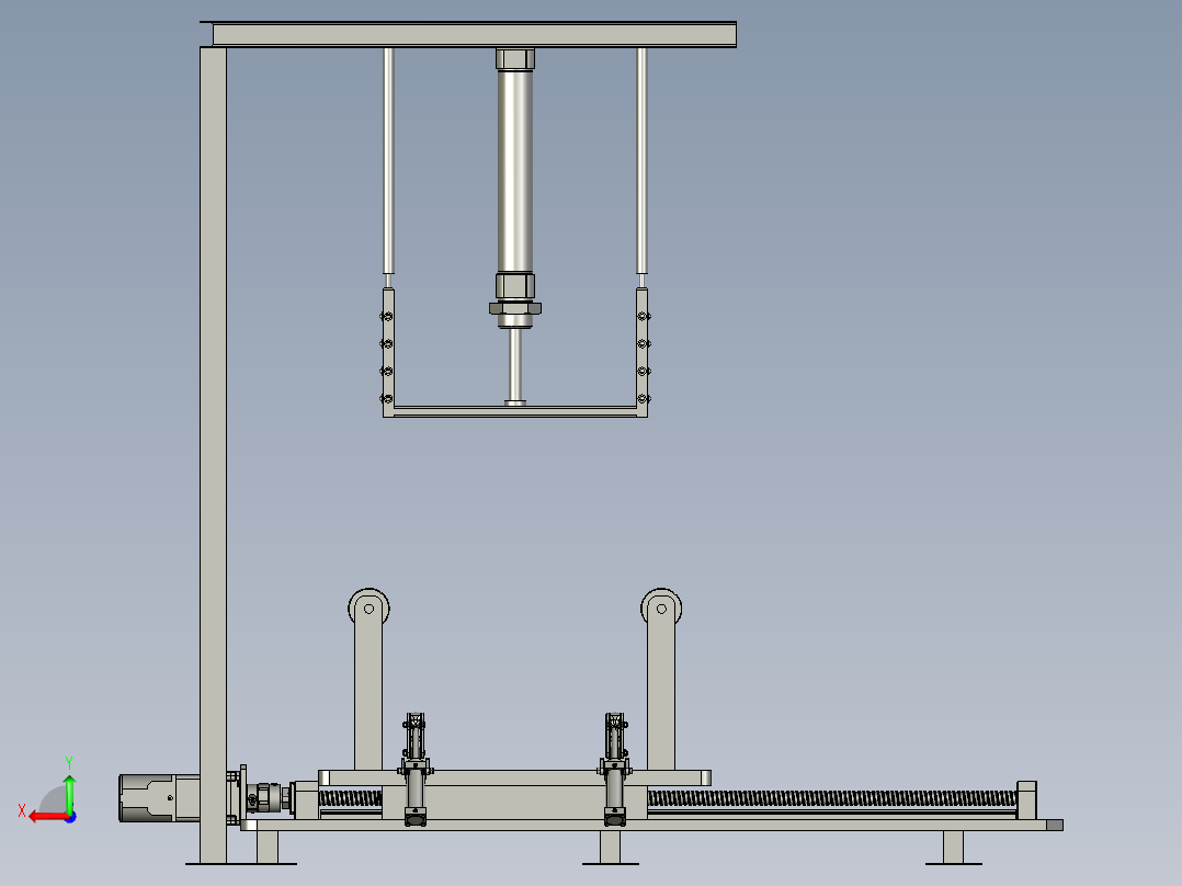吨包加工用翻袋装置后视图
