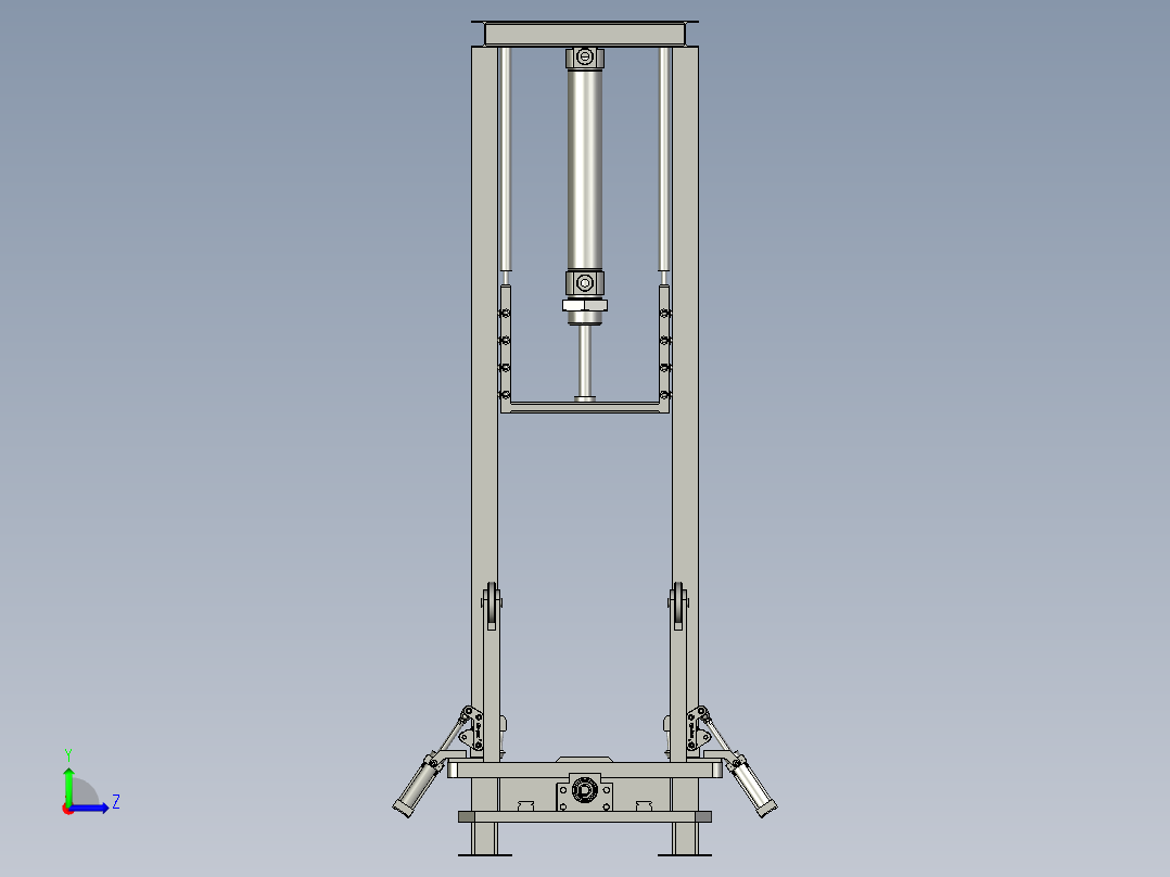吨包加工用翻袋装置左视图
