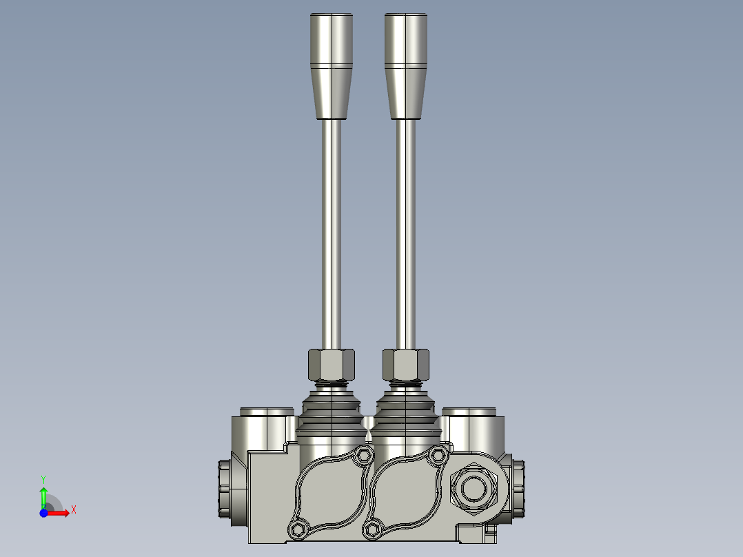 多路阀手动换向阀液压分配器前视图