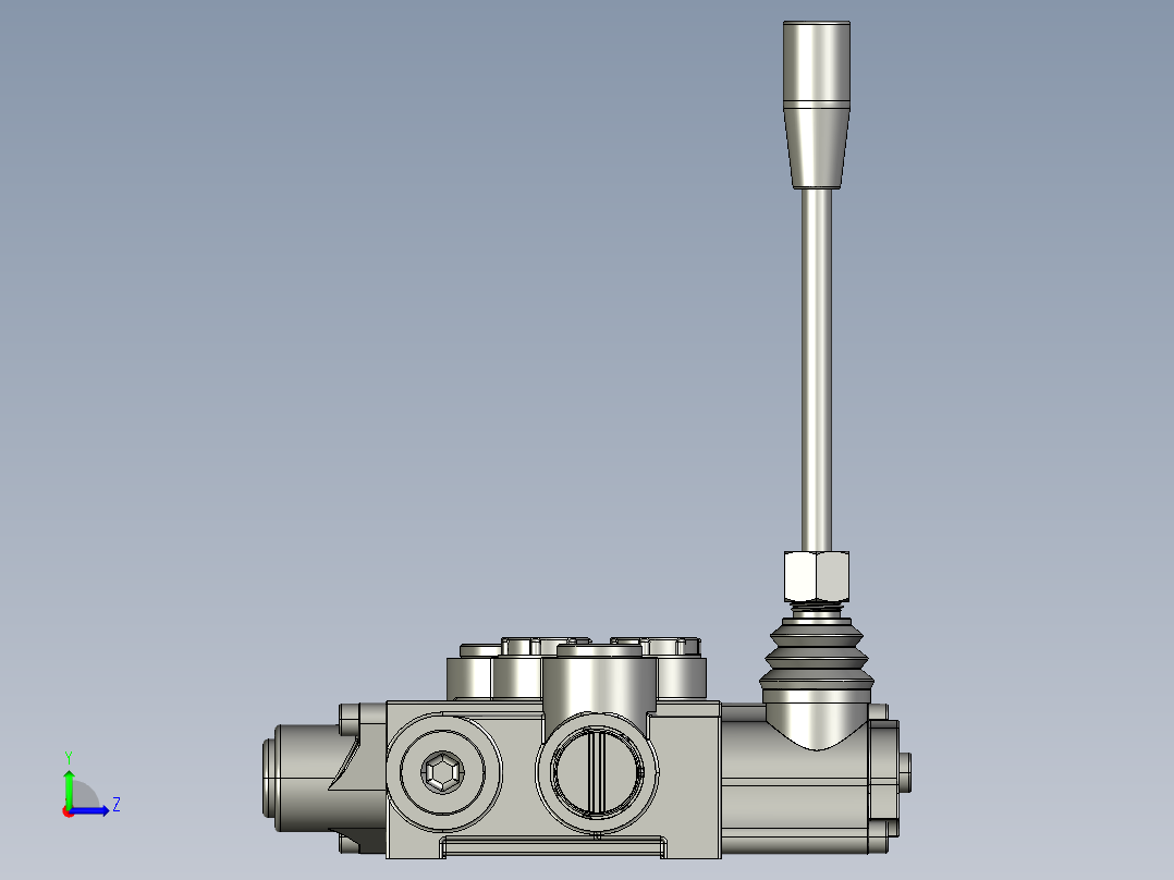 多路阀手动换向阀液压分配器左视图