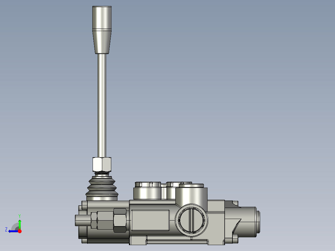 多路阀手动换向阀液压分配器右视图
