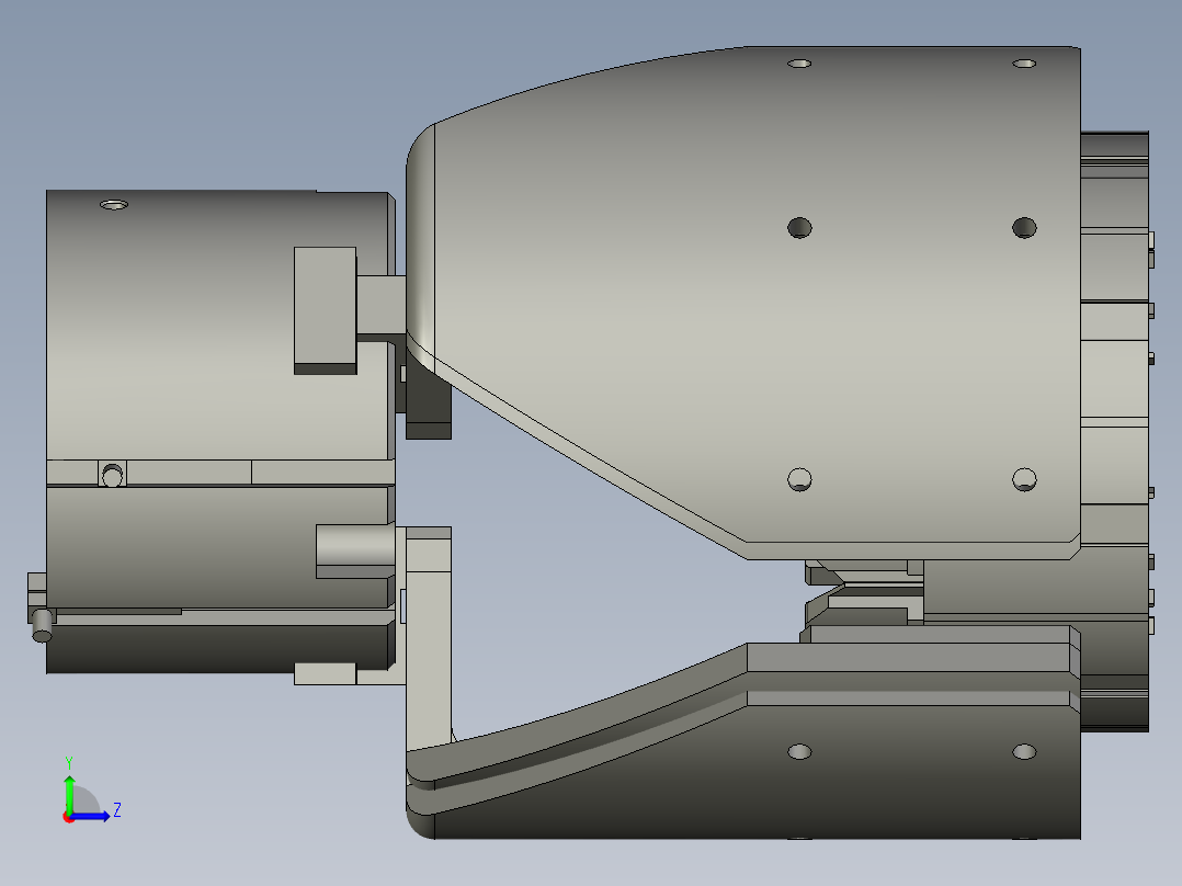 夹爪-三爪左视图