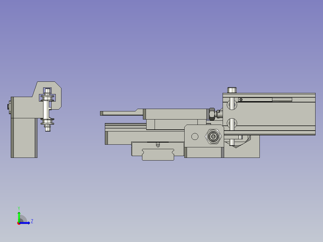 CXDQ02-03-01-00活塞杆搬运组件左视图