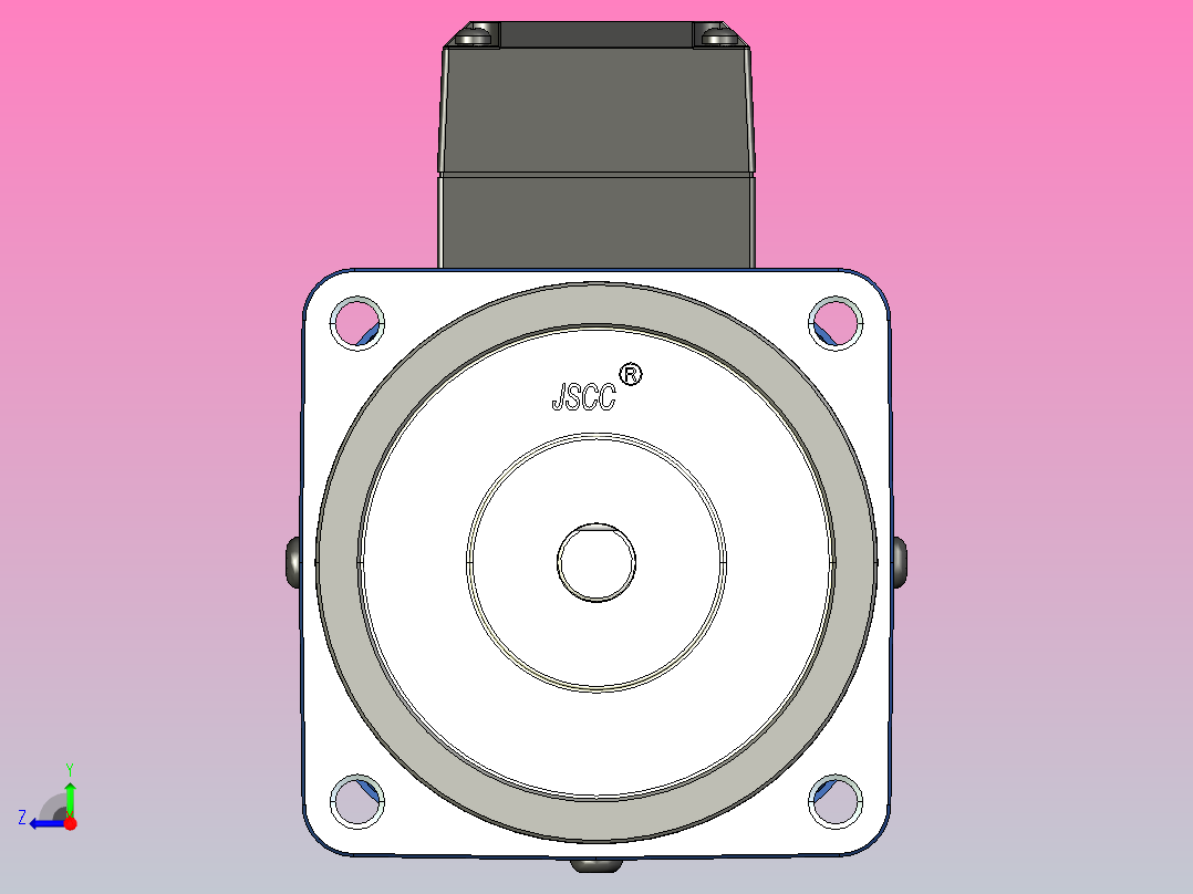 YF调速电磁制动电机120yf04右视图