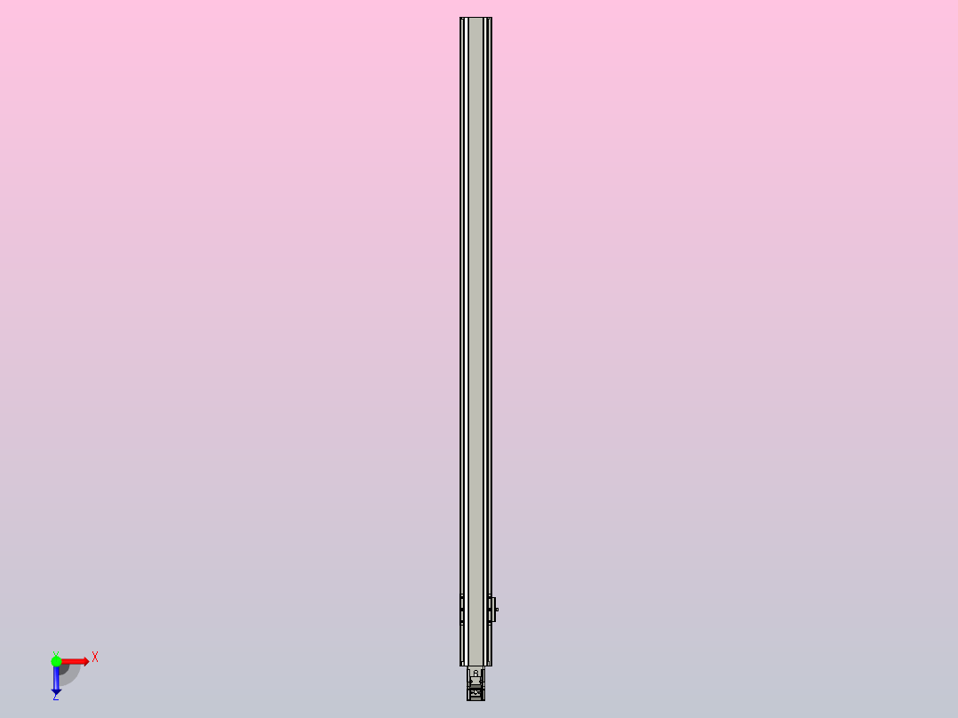 日规模组半封闭丝杆TPA-HNR-65S-1610C-L1150-M-C-P10-N3俯视图