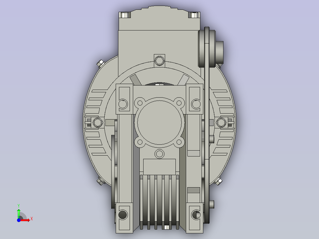 NMRW030-NMRW150蜗杆减速机NMRW040-20A163B14V51前视图