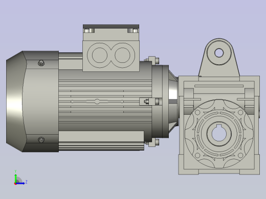 NMRW030-NMRW150蜗杆减速机NMRW040-20A163B14V51左视缩略图
