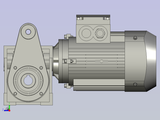 NMRW030-NMRW150蜗杆减速机NMRW040-20A163B14V51右视缩略图