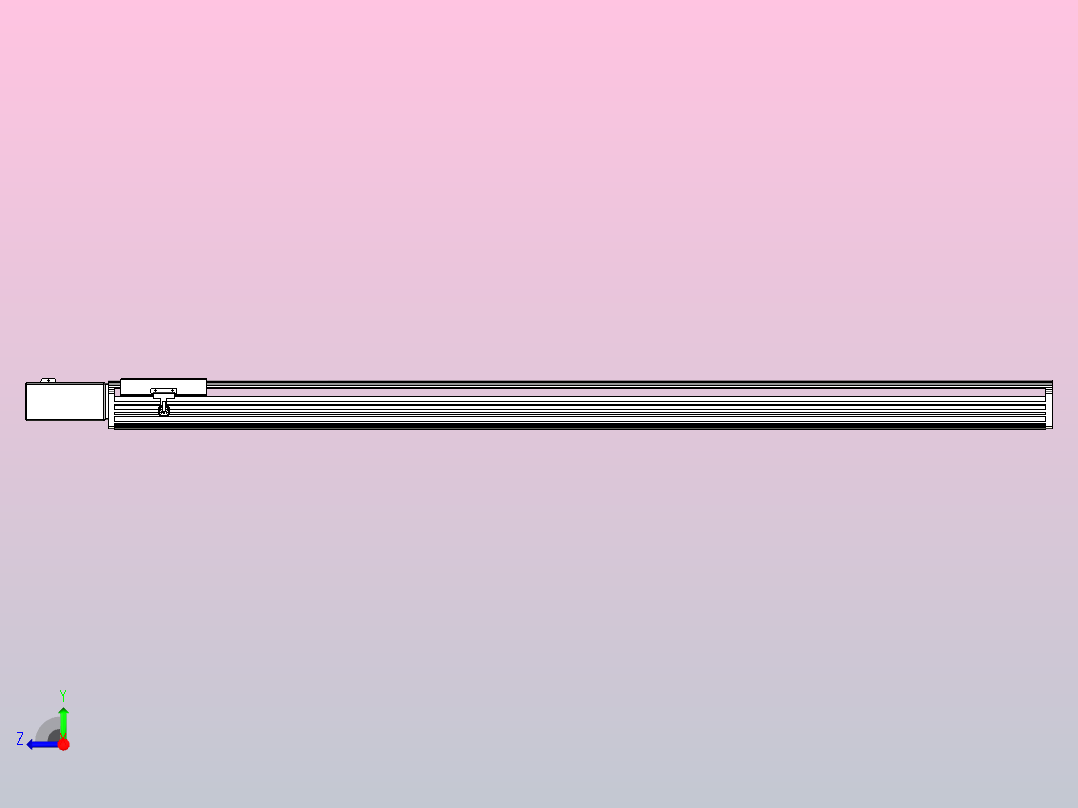 皮带直线轴半封闭可选导轨TPA-HNB-202D-140-L1850-MR-Y-P75-N3右视图