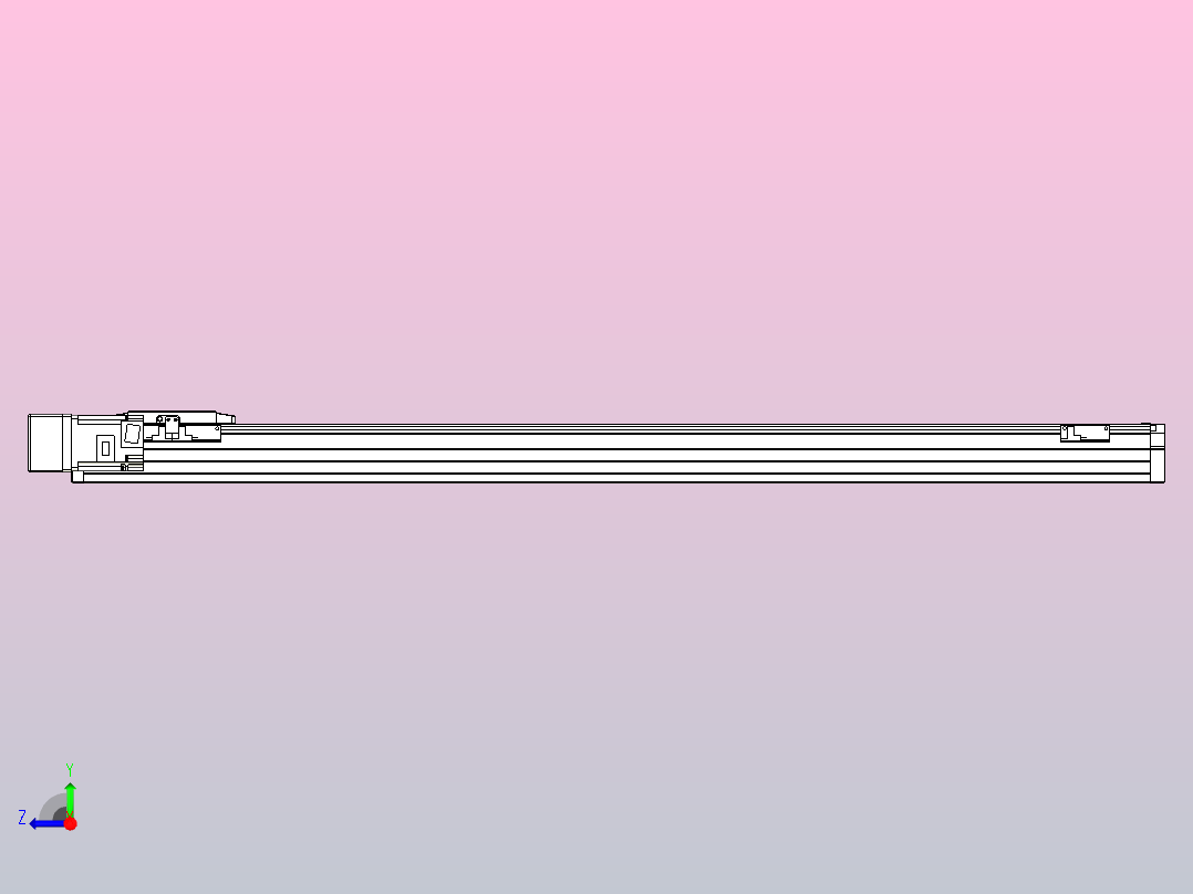 滚珠丝杠直线轴内置导轨TPA-GCR-80-1610C-L950-ML-M40-N3右视图
